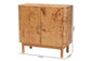 bali & pari Latika Modern and Contemporary Natural Mappa Burl Wood Storage Cabinet FredCo