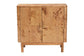 bali & pari Latika Modern and Contemporary Natural Mappa Burl Wood Storage Cabinet FredCo