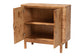 bali & pari Latika Modern and Contemporary Natural Mappa Burl Wood Storage Cabinet FredCo