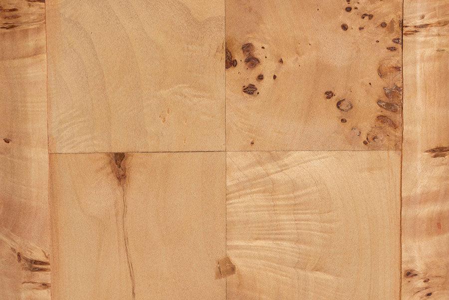 bali & pari Latika Modern and Contemporary Natural Mappa Burl Wood Storage Cabinet FredCo