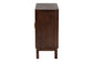 bali & pari Latika Real Burl Wood Storage Cabinet in Dark Walnut Brown - Modern Accent Cupboard with Double Doors and Brass Handles, Elegant Sideboard for Entryway, Living Room, or Dining Area FredCo