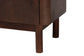 bali & pari Latika Real Burl Wood Storage Cabinet in Dark Walnut Brown - Modern Accent Cupboard with Double Doors and Brass Handles, Elegant Sideboard for Entryway, Living Room, or Dining Area FredCo