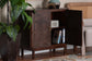bali & pari Latika Real Burl Wood Storage Cabinet in Dark Walnut Brown - Modern Accent Cupboard with Double Doors and Brass Handles, Elegant Sideboard for Entryway, Living Room, or Dining Area FredCo