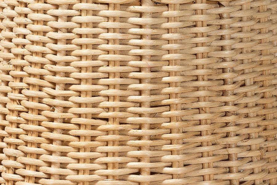 bali & pari Lavada Bohemian Natural Scalloped Rattan Pendant Lampshade FredCo