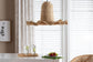 bali & pari Lavada Bohemian Natural Scalloped Rattan Pendant Lampshade FredCo
