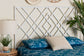 bali & pari Lavali Bohemian White Rattan Queen Size Standalone Headboard FredCo