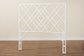 bali & pari Lavali Bohemian White Rattan Queen Size Standalone Headboard FredCo