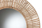 bali & pari Leala Modern Bohemian Metal and Natural Brown Seagrass Accent Wall Mirror FredCo