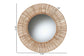 bali & pari Leala Modern Bohemian Metal and Natural Brown Seagrass Accent Wall Mirror FredCo