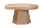 Bali & Pari Lenka Natural Jute Round Coffee Table – Handwoven Textured Cocktail Table with Sculptural Base FredCo