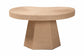 Bali & Pari Lenka Natural Jute Round Coffee Table – Handwoven Textured Cocktail Table with Sculptural Base FredCo