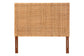 bali & pari Lesia Bohemian Natural Rattan and Mahogany Wood Queen Size Headboard FredCo