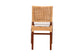 Bali & Pari Lesia Natural Rattan Side Chair with Cushion – Handwoven Wicker & Mahogany Frame, Coastal Boho Dining Seating FredCo
