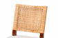 Bali & Pari Lesia Natural Rattan Side Chair with Cushion – Handwoven Wicker & Mahogany Frame, Coastal Boho Dining Seating FredCo