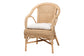 Natural wicker armchair with white cushion, home furniture from FredCo International