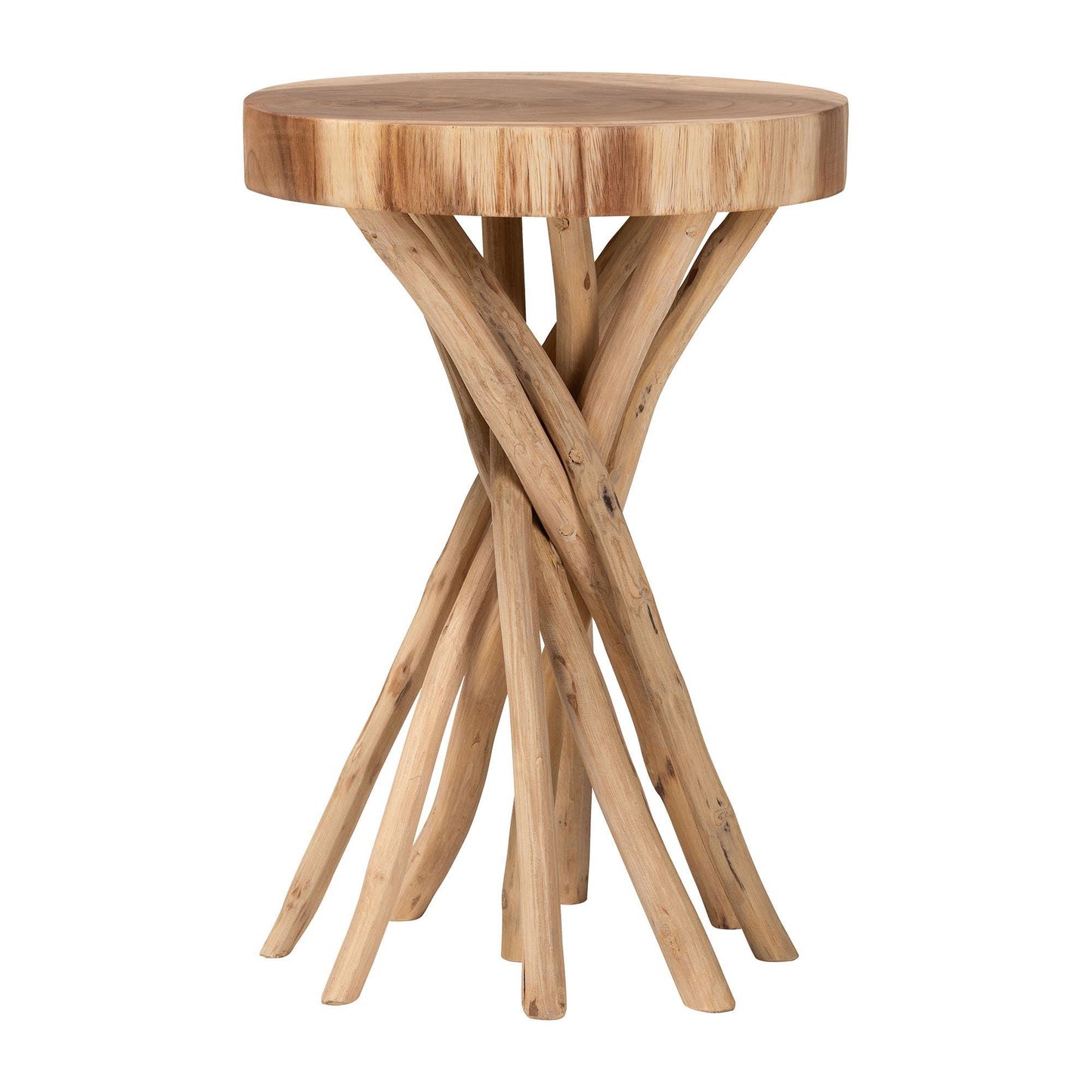 bali & pari Liberte Natural Teak Wood End Table FredCo