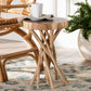 bali & pari Liberte Natural Teak Wood End Table FredCo