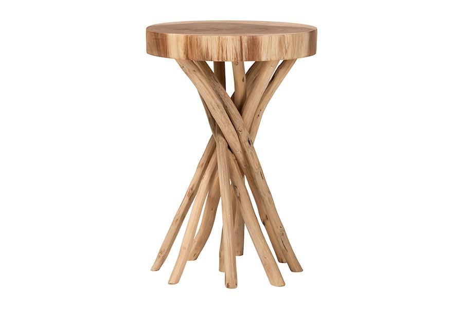 bali & pari Liberte Natural Teak Wood End Table FredCo