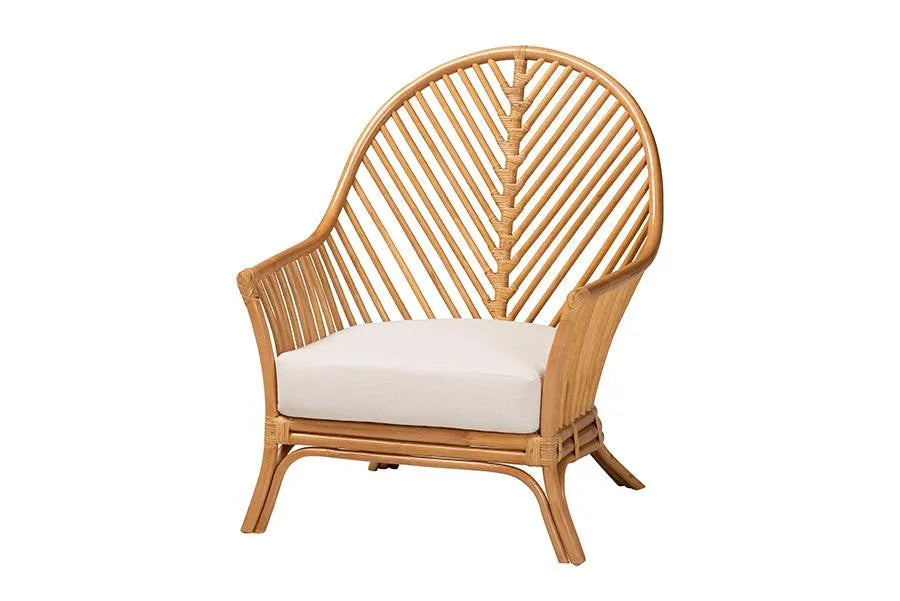 bali & pari Lisabon Bohemian Light Honey Rattan Arm Chair FredCo
