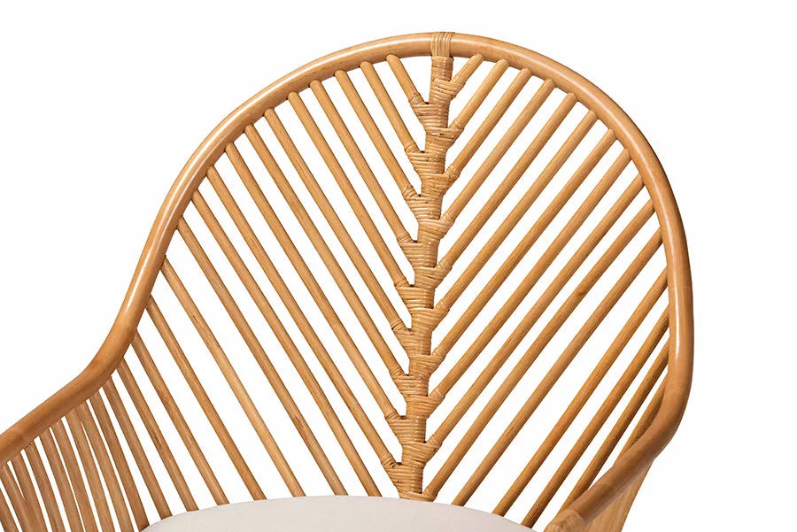 bali & pari Lisabon Bohemian Light Honey Rattan Arm Chair FredCo