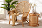 bali & pari Lisabon Bohemian Light Honey Rattan Arm Chair FredCo