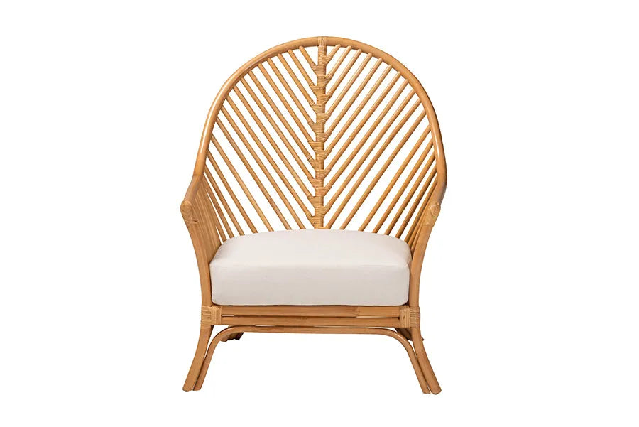 bali & pari Lisabon Bohemian Light Honey Rattan Arm Chair FredCo
