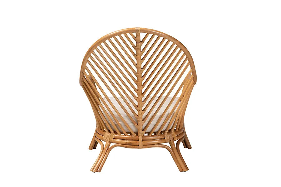 bali & pari Lisabon Bohemian Light Honey Rattan Arm Chair FredCo