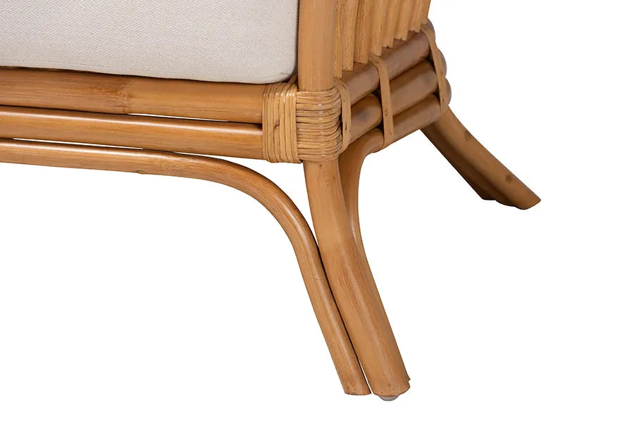 bali & pari Lisabon Bohemian Light Honey Rattan Arm Chair FredCo
