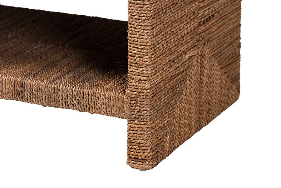 bali & pari Liza Bohemian Natural Seagrass End Table FredCo