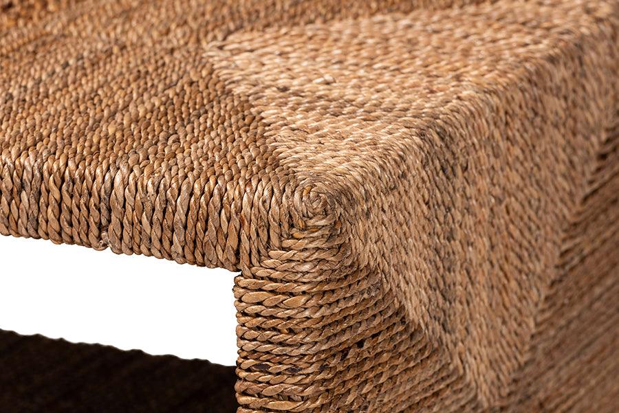 bali & pari Liza Bohemian Natural Seagrass End Table FredCo