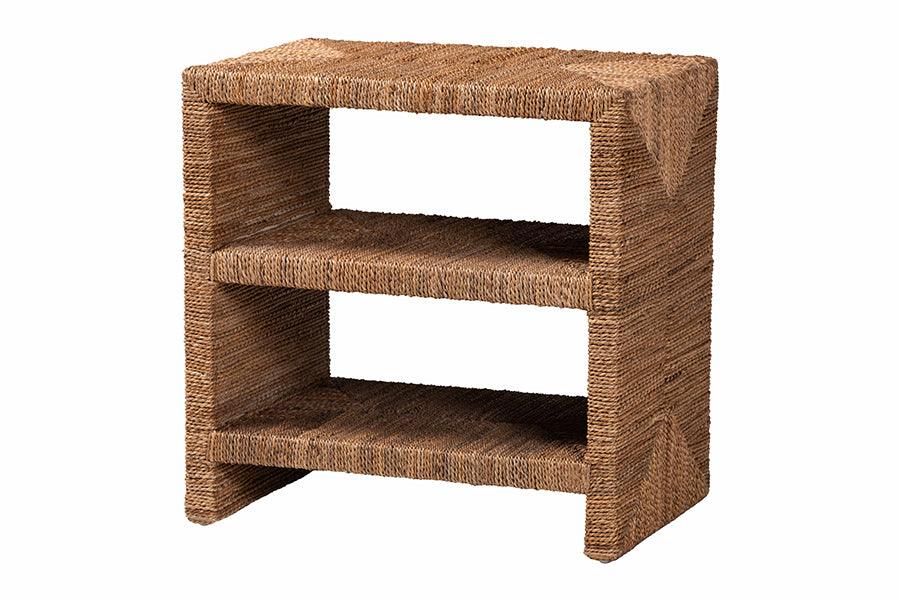 bali & pari Liza Bohemian Natural Seagrass End Table FredCo