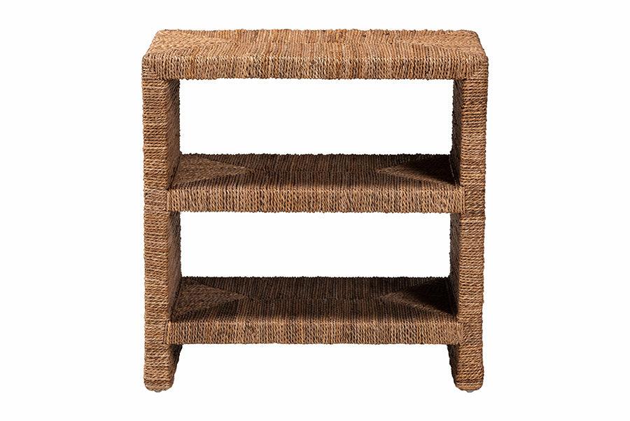 bali & pari Liza Bohemian Natural Seagrass End Table FredCo