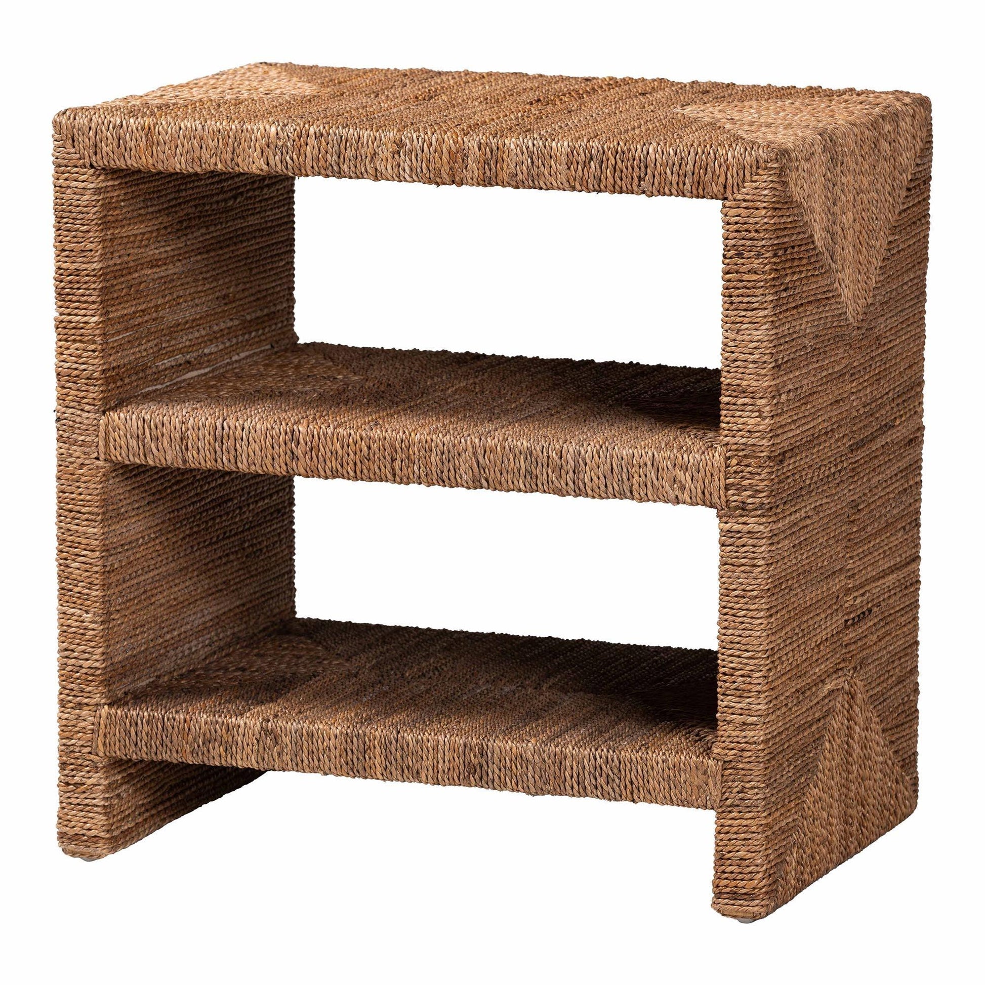 bali & pari Liza Bohemian Natural Seagrass End Table FredCo