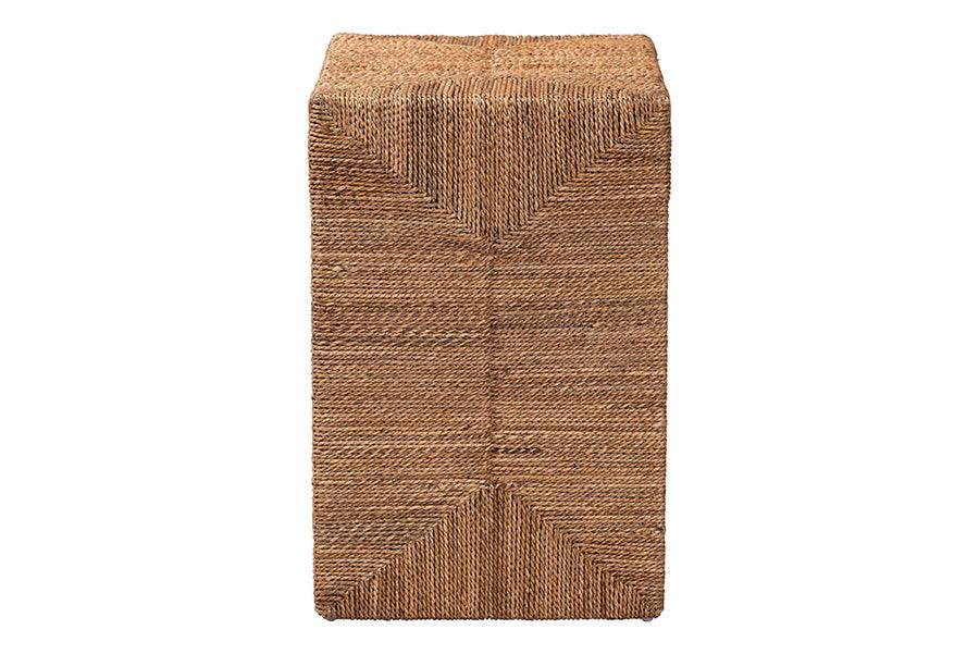 bali & pari Liza Bohemian Natural Seagrass End Table FredCo