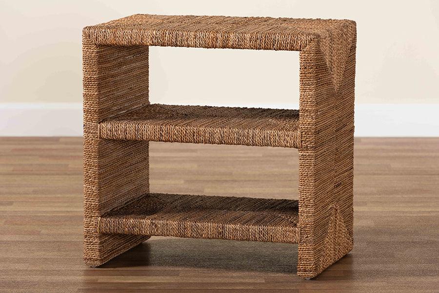 bali & pari Liza Bohemian Natural Seagrass End Table FredCo