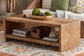 bali & pari Liza Rectangle Seagrass Coffee Table - Handwoven Natural Fiber Frame with Open Shelf, Coastal Boho Furniture for Living Room or Lounge FredCo
