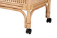 bali & pari Lombok Modern Bohemian Natural Brown Rattan Wine Cart FredCo