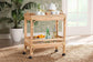 bali & pari Lombok Modern Bohemian Natural Brown Rattan Wine Cart FredCo