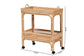 bali & pari Lombok Modern Bohemian Natural Brown Rattan Wine Cart FredCo