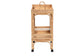 bali & pari Lombok Modern Bohemian Natural Brown Rattan Wine Cart FredCo