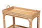 bali & pari Lombok Modern Bohemian Natural Brown Rattan Wine Cart FredCo