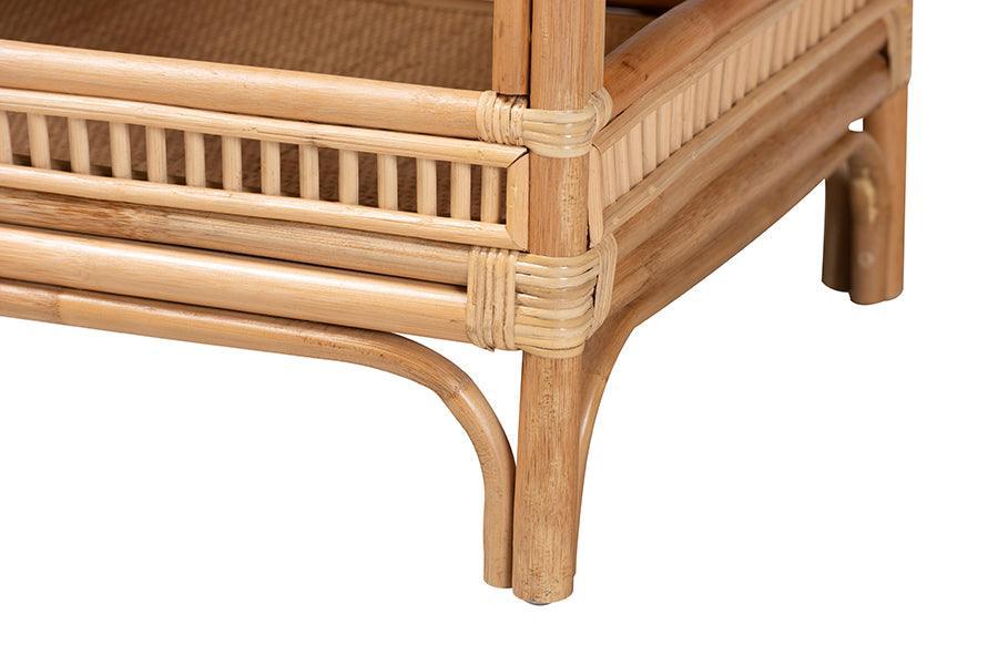 bali & pari Lombok Modern Bohemian Natural Rattan Coffee Table FredCo