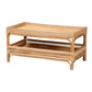 bali & pari Lombok Modern Bohemian Natural Rattan Coffee Table FredCo