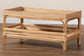 bali & pari Lombok Modern Bohemian Natural Rattan Coffee Table FredCo