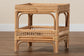 bali & pari Lombok Modern Bohemian Natural Rattan End Table FredCo