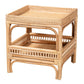 bali & pari Lombok Modern Bohemian Natural Rattan End Table FredCo