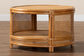 bali & pari Louis Modern Bohemian Natural Brown Rattan Coffee Table FredCo