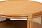 bali & pari Louis Modern Bohemian Natural Brown Rattan Coffee Table FredCo