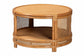 bali & pari Louis Modern Bohemian Natural Brown Rattan Coffee Table FredCo
