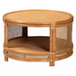 bali & pari Louis Modern Bohemian Natural Brown Rattan Coffee Table FredCo
